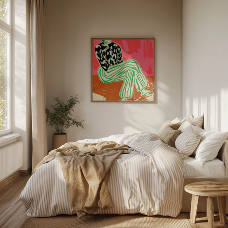 Calm Woman Portrait Poster och Canvastavla