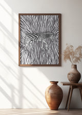 African Zebra striking camouflage Poster och Canvastavla