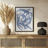 Swimmers Blue Poster och Canvastavla