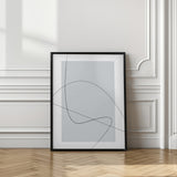 Gray Abstracta Poster och Canvastavla