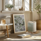 Sady painterly florals in green Poster och Canvastavla