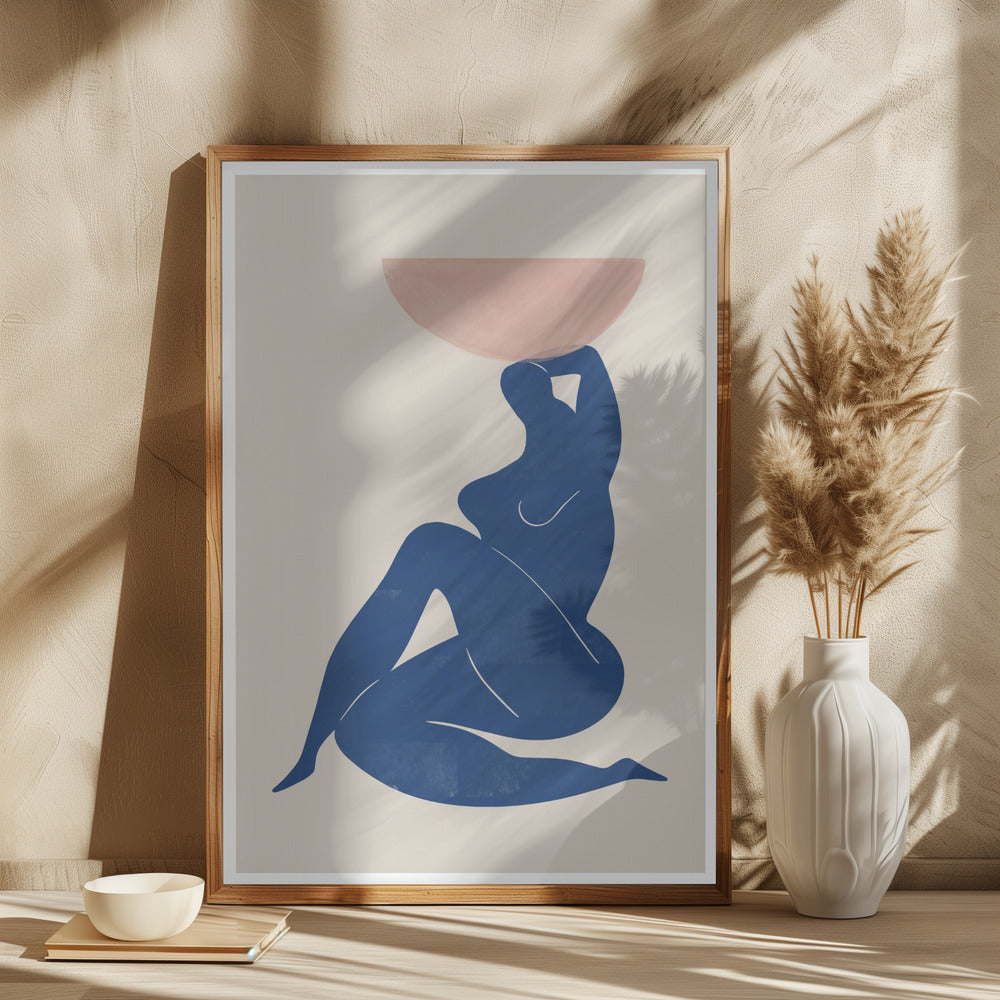 Vase and Woman Poster och Canvastavla