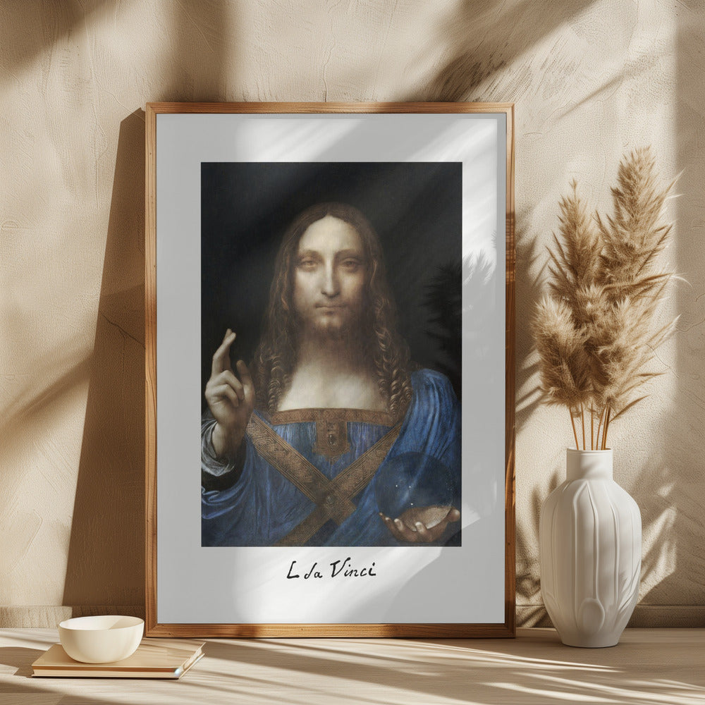 Salvator Mundi (circa 1500) Poster och Canvastavla