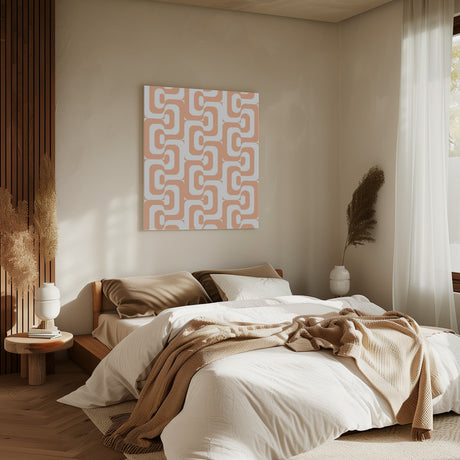 Retro Pattern Peach Fuzz Poster och Canvastavla
