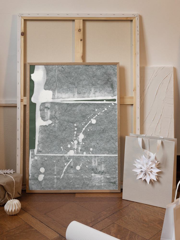 Tension fields 2 Abstract painting 18 green Poster och Canvastavla