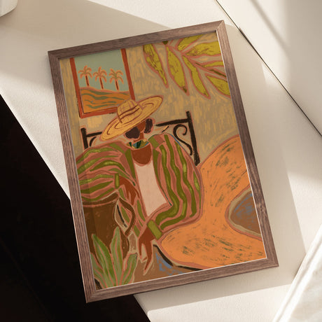 Lady in Stripe Poster och Canvastavla