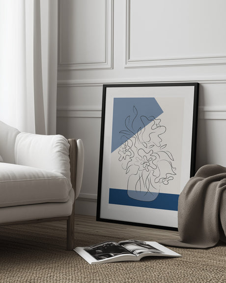 Tres Chic Bleu Poster och Canvastavla