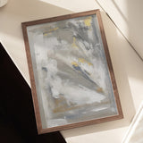 Gilded Momentum Abstract Poster och Canvastavla