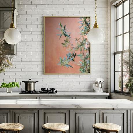 Green and coral Poster och Canvastavla