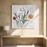 frozen garden flowers Poster och Canvastavla