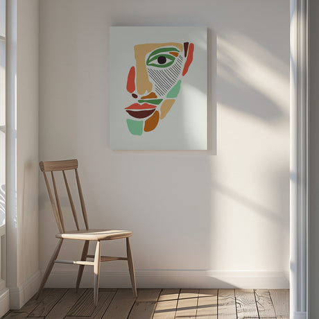 Color Abstract Faces #2 Poster och Canvastavla