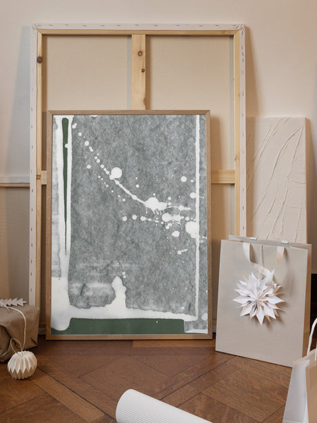 Tension fields 2 Abstract painting 18 green mural Poster och Canvastavla