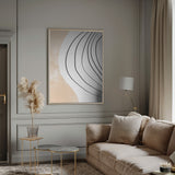 Beige Black Line Art Poster och Canvastavla