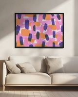 Layered Purple Strokes Pattern Poster och Canvastavla