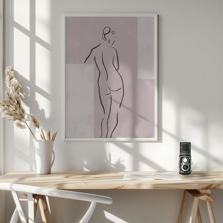 Woman Line Poster och Canvastavla