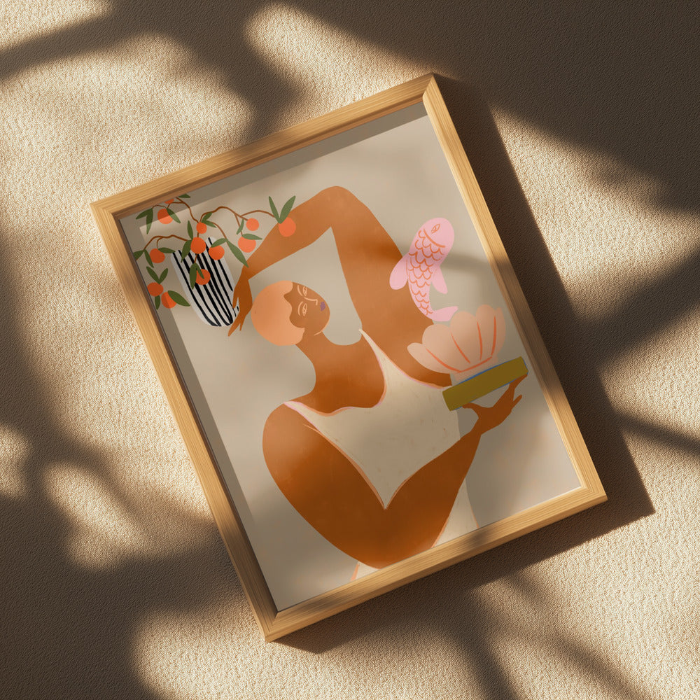 Fish And Oranges Poster och Canvastavla