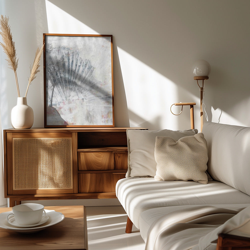 Abstract shell painting natural structure mural Poster och Canvastavla