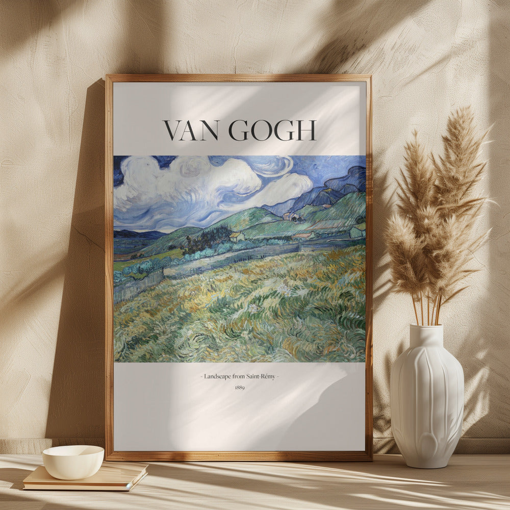 Landscape From Saint Rémy (1889) Poster och Canvastavla