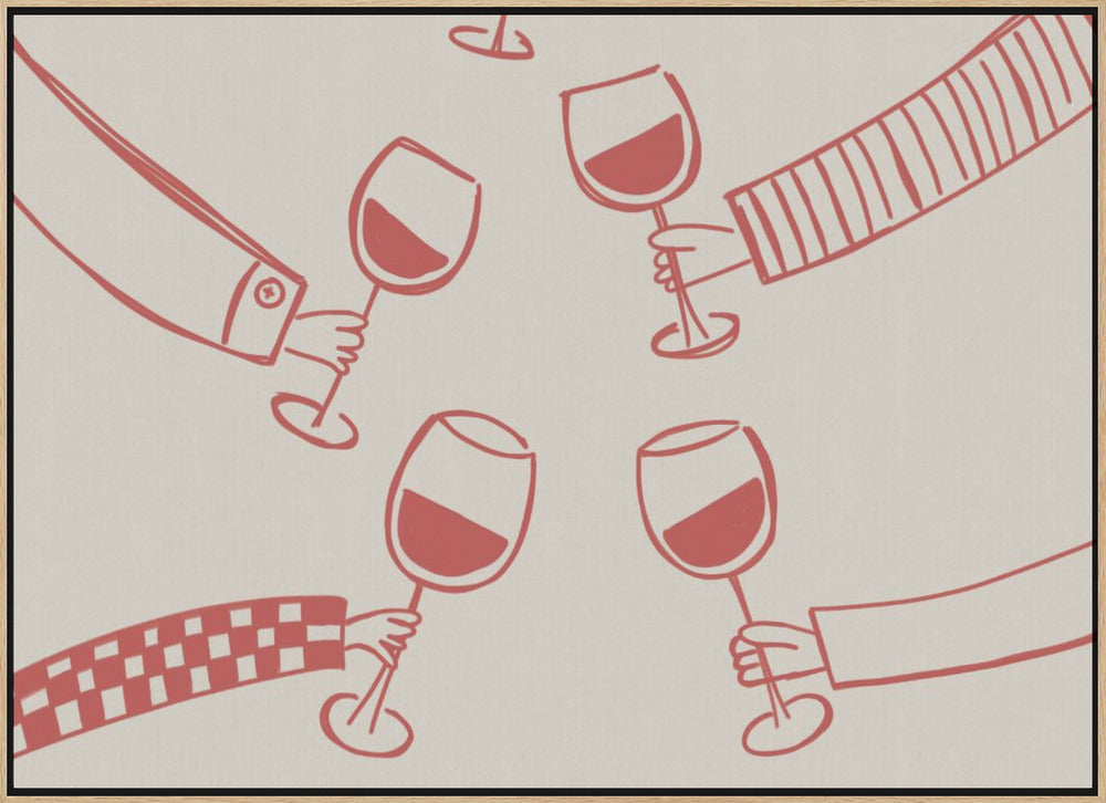 Santé! Wine Party with Friends Poster och Canvastavla