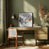 frozen garden flowers Poster och Canvastavla
