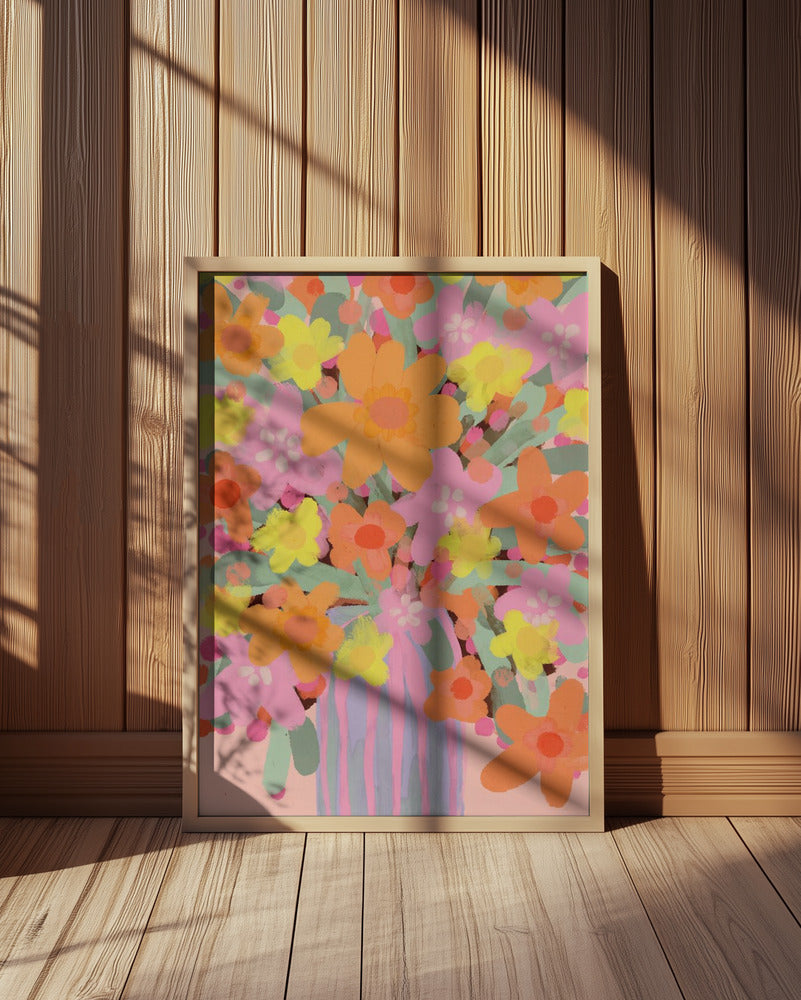 Neon Bouquet Poster och Canvastavla