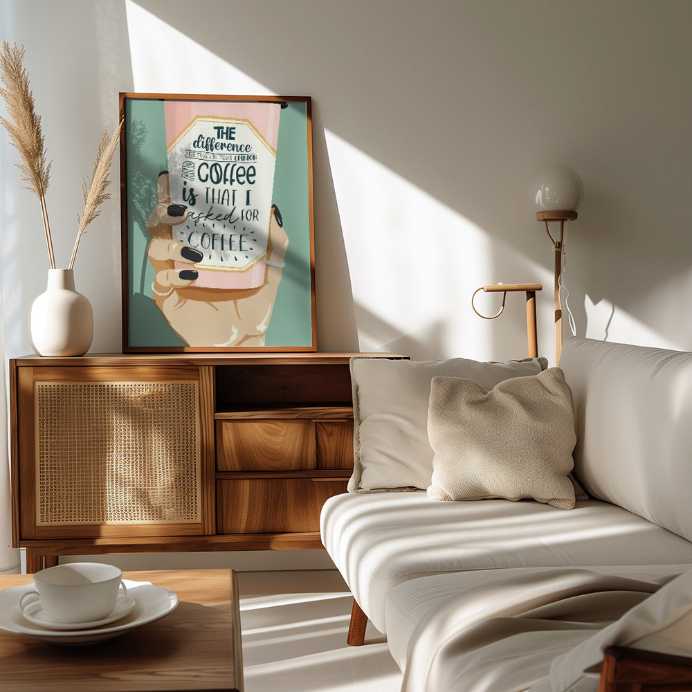 Asked for Coffee Poster och Canvastavla