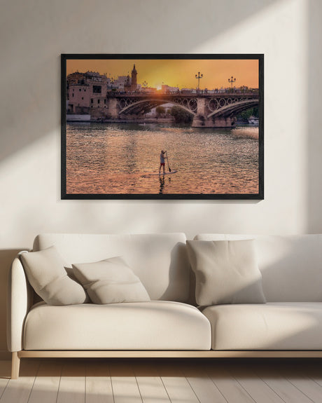 Atardecer en el Guadalquivir Poster och Canvastavla