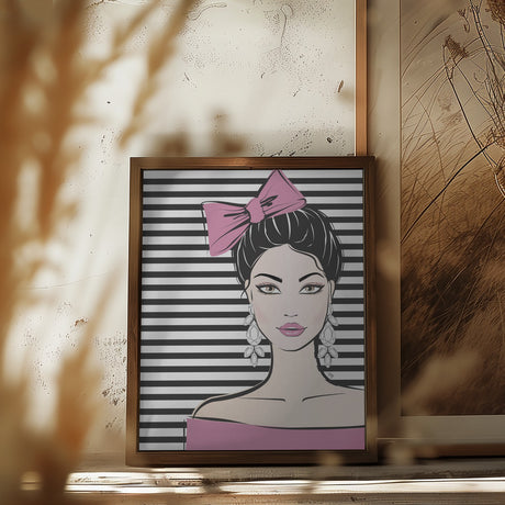 Bow Girl Poster och Canvastavla