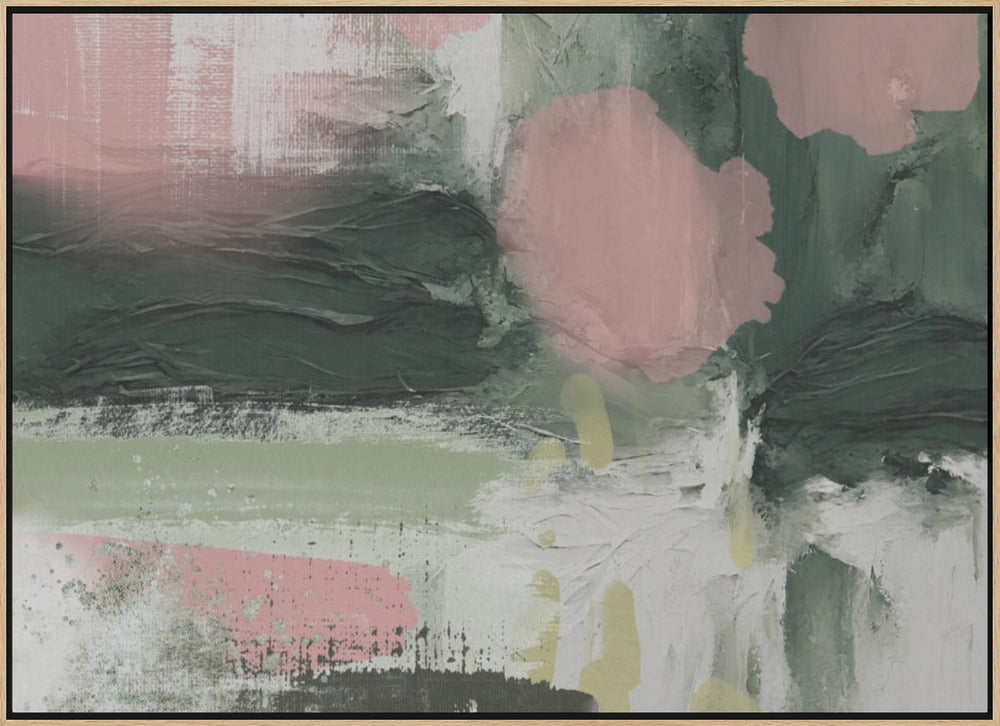 Pink On Green 3 Poster och Canvastavla