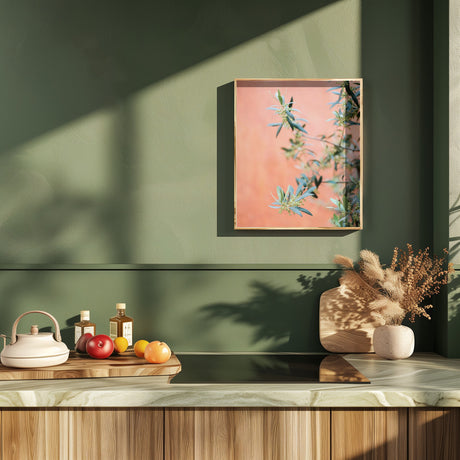 Green and coral Poster och Canvastavla