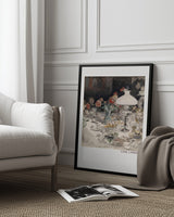 Around the Evening Lamp (1900) Poster och Canvastavla