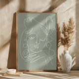 Woman Green Poster och Canvastavla