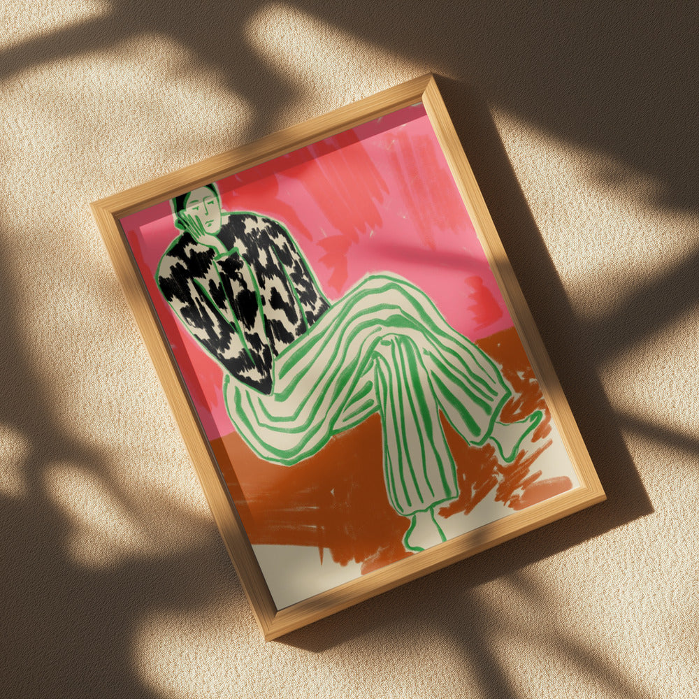 Calm Woman Portrait Poster och Canvastavla