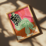 Calm Woman Portrait Poster och Canvastavla