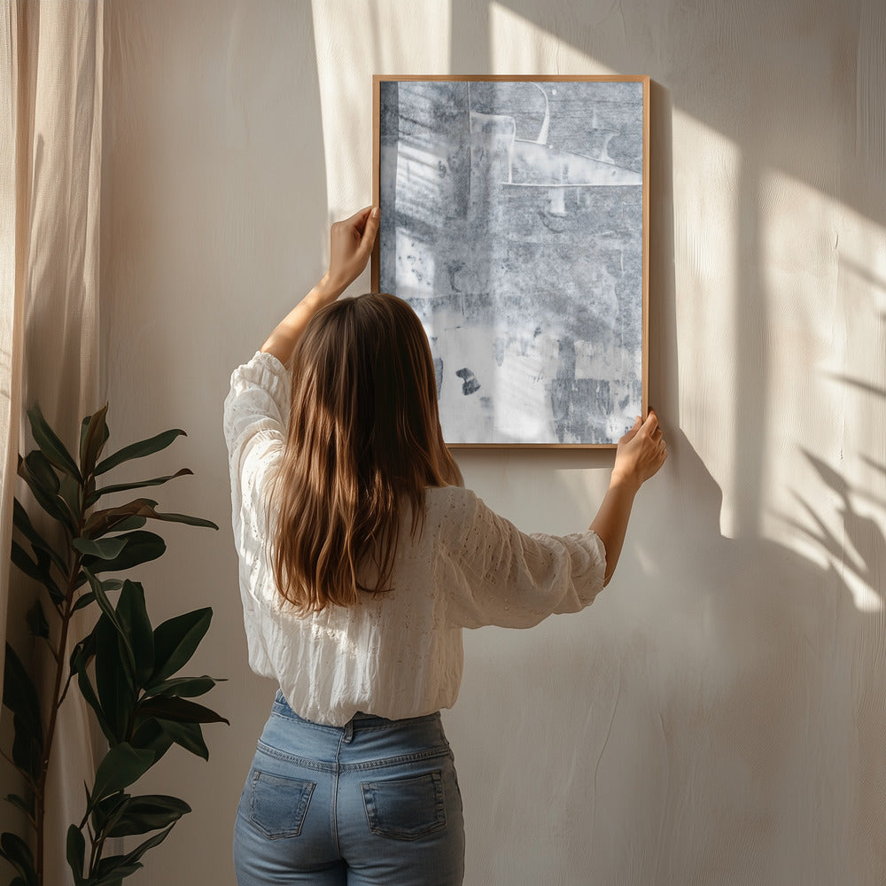 Concrete structure 12 Abstract painting mural Poster och Canvastavla