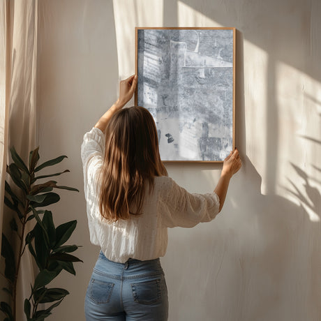 Concrete structure 12 Abstract painting mural Poster och Canvastavla