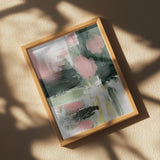 Pink On Green 3 Poster och Canvastavla