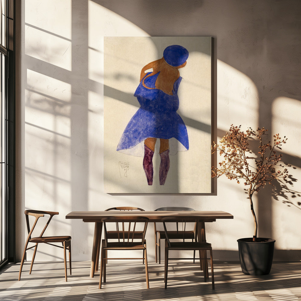 Standing Girl, Back View 1908 Poster och Canvastavla