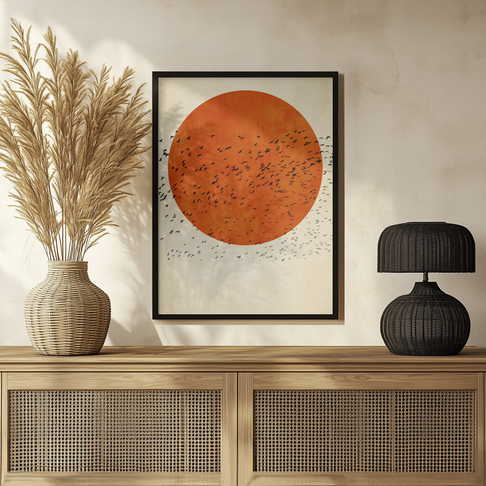 Birds In the Sun Poster och Canvastavla