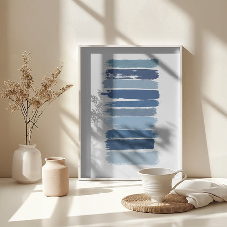 Ombre Blue Poster och Canvastavla