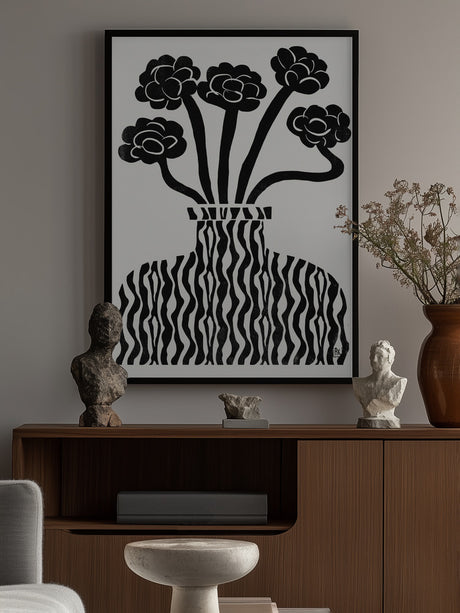 Vase and Flowers 03 Theprintablestudio 24x32inch Poster och Canvastavla