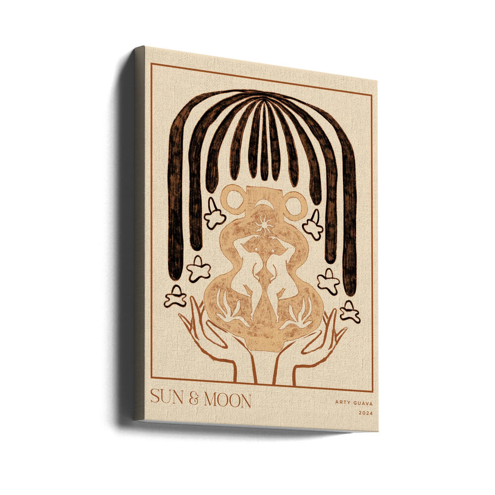 Vessel Collection : Sun & Moon (LineArt) Poster och Canvastavla