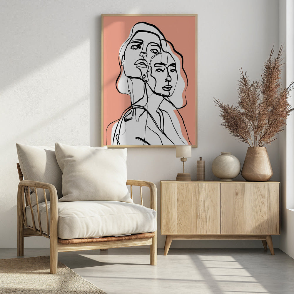 Imaginations (Peach) Poster och Canvastavla