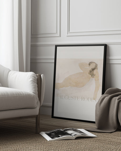 Study of a Nude (lying On Side) Poster och Canvastavla