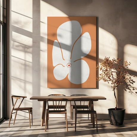 White Poppies Flower Poster och Canvastavla