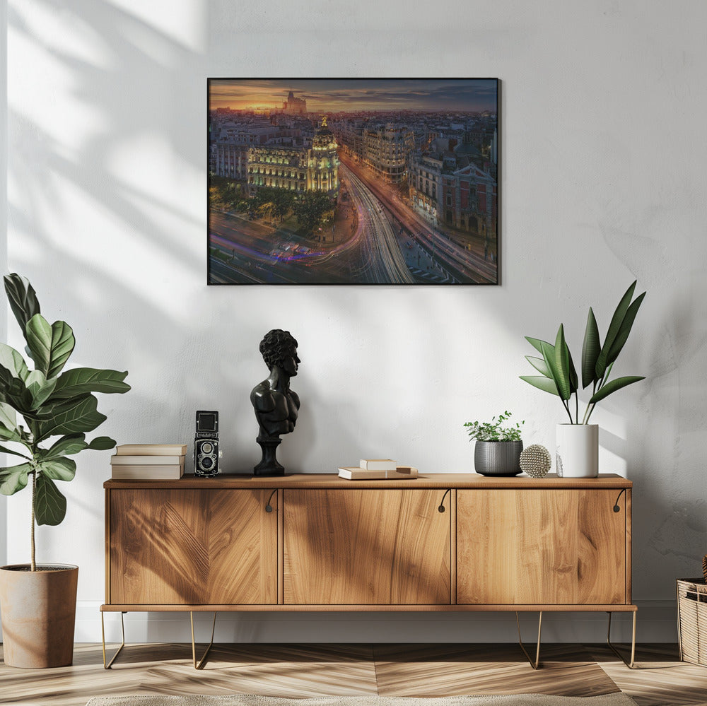 Madrid Metropolis. Poster och Canvastavla