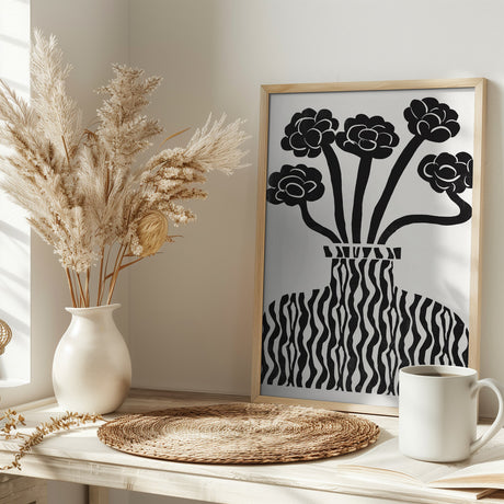 Vase and Flowers 03 Theprintablestudio 24x32inch Poster och Canvastavla