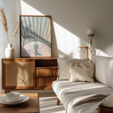 Yoga Boho Sun Rise Green 1 Poster och Canvastavla