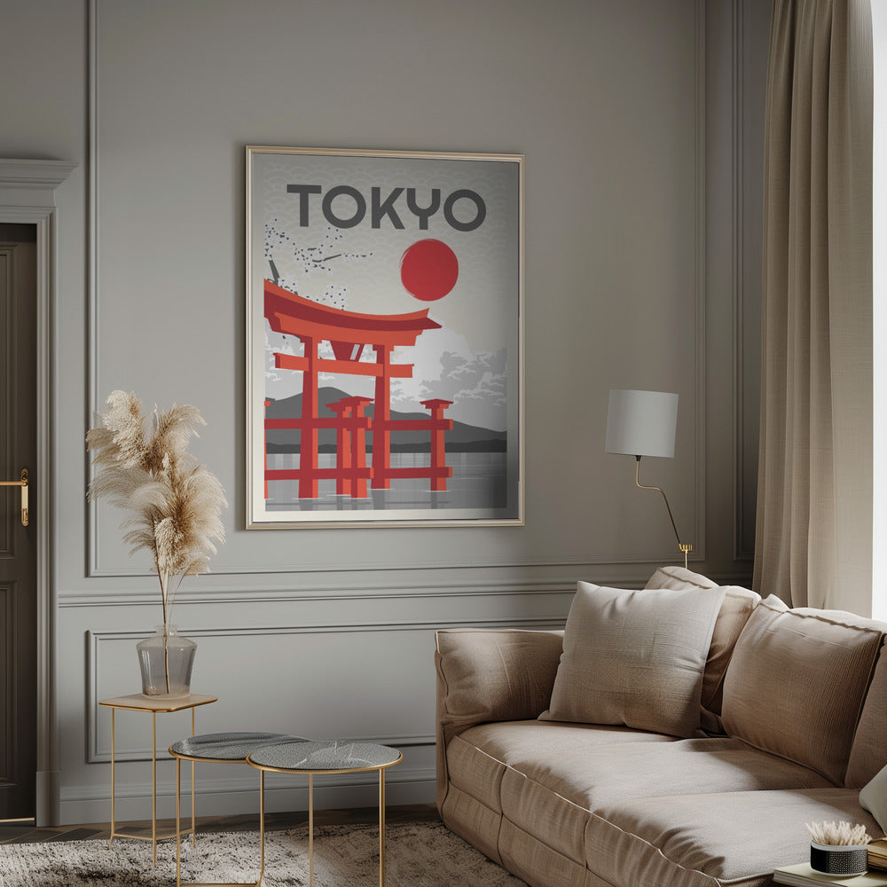 Kyoto Sun Poster och Canvastavla