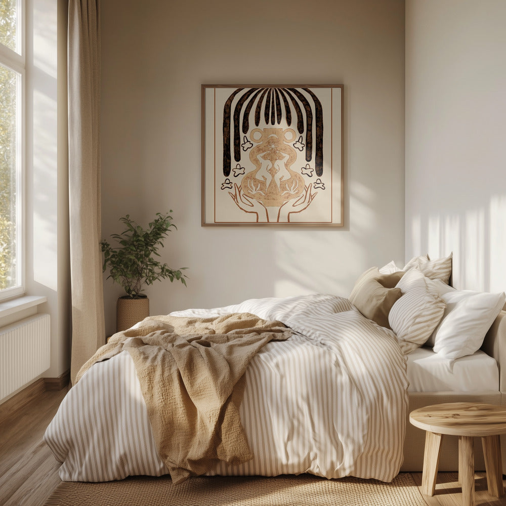 Vessel Collection : Sun & Moon (LineArt) Poster och Canvastavla